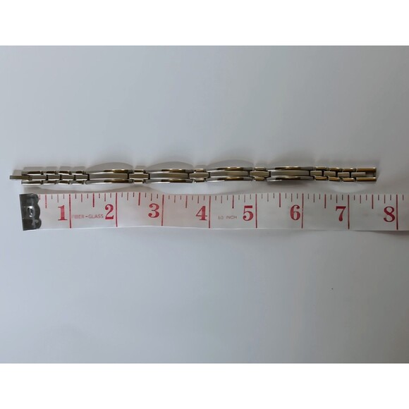 Unisex Silvertone Magnetic Therapy Bracelet 8 in - Picture 6 of 9